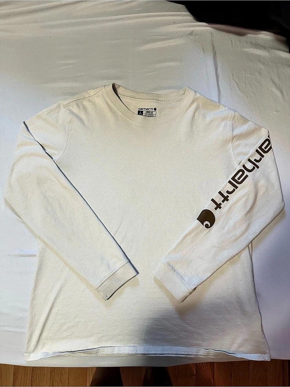 Carhartt Loose Fit Long Sleeve Logo T-Shirt Size Large